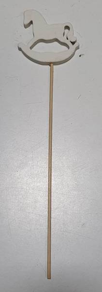 OZDOBA DREWNIANA PIK KONIK TC594225 BIAŁY
