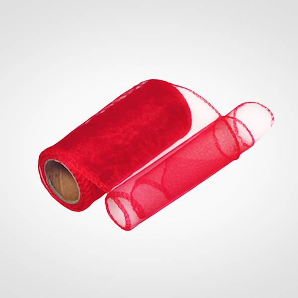 ORGANZA 12CM CZERWONY
