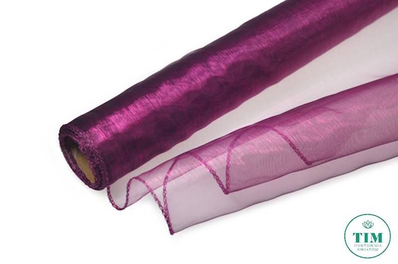 ORGANZA 40CM ŚLIWKA CIEMNY