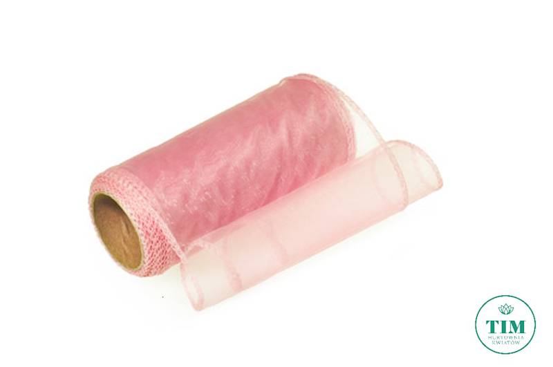 ORGANZA 12CM RÓŻOWY JESIENNY
