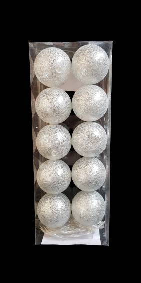LAMPKI LED BROKAT X10 TX073156 SREBRNY