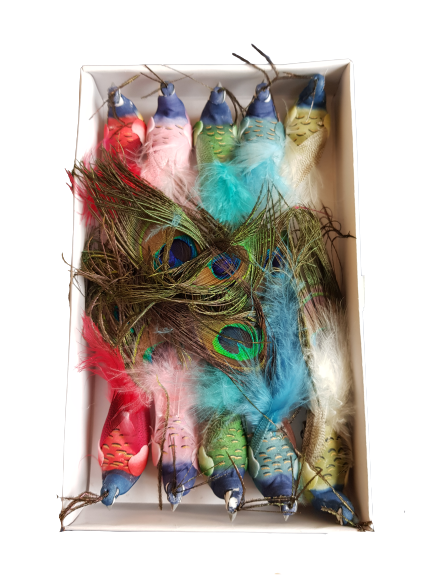 PTAK OZDOBNY X10 PTAN127 MIX KOLOR