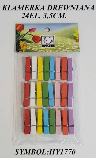 KLAMERKA DREWNIANA X24 HY1770 MIX KOLOR