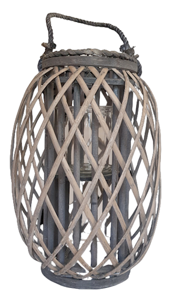 LAMPION RATTAN HT2792G SZARY