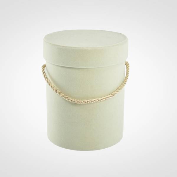 FLOWER BOX WELUR KREMOWY