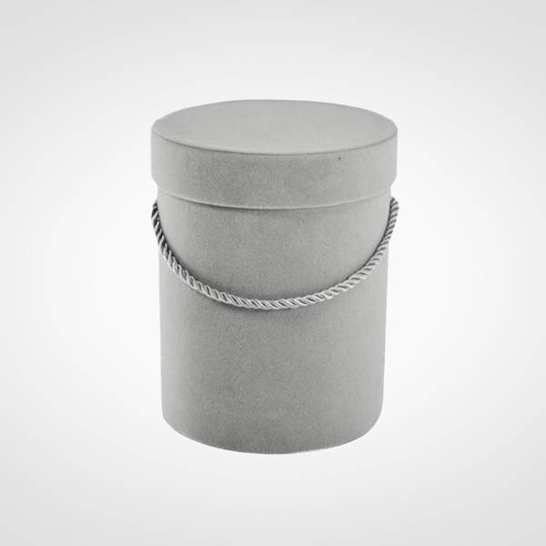 FLOWER BOX WELUR SZARY