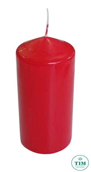 ŚWIECA WALEC 60X120 CZERWONY