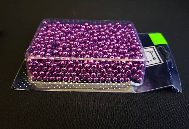 KORALE 5MM HY14485 FIOLETOWY METALIK