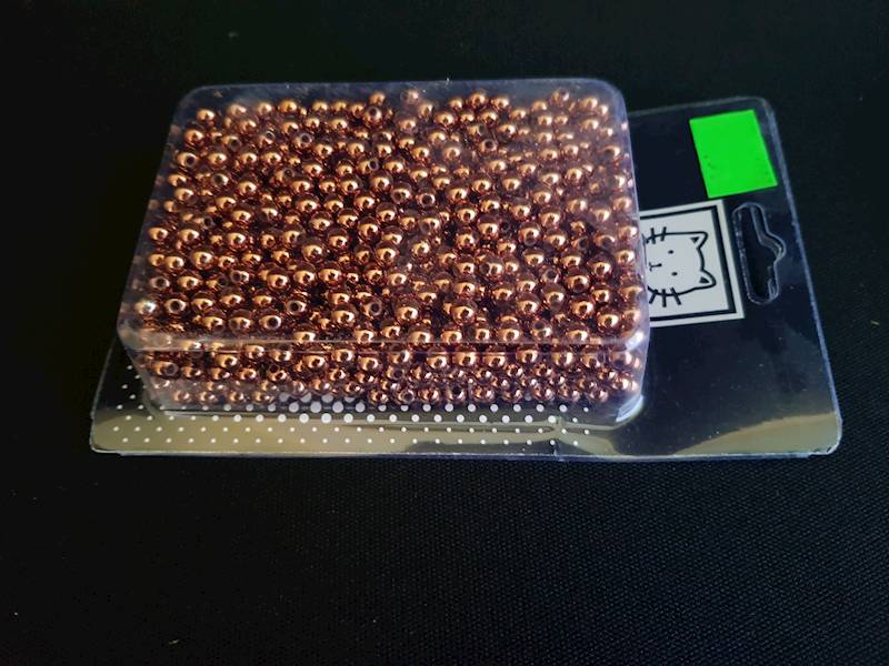 KORALE 5MM HY14486 ZŁOTY METALIK