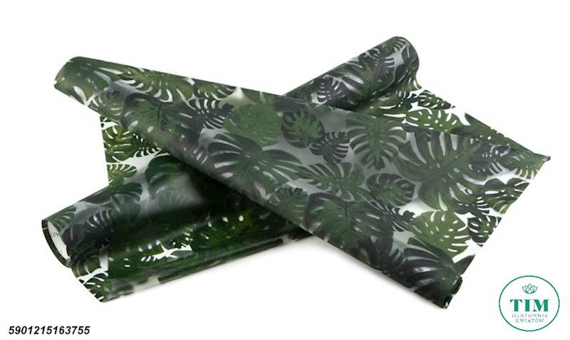 FOLIA OZDOBNA 50CMX10MT LIŚĆ MONSTERA