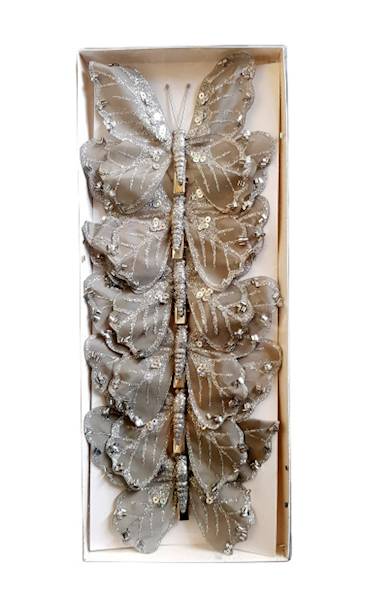 MOTYL OZDOBNY X6 A91853 A91853 SREBRNY