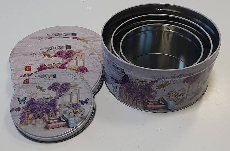 PUDEŁKO DEKORACYJNE METAL 00841 X3 MIX KOLOR