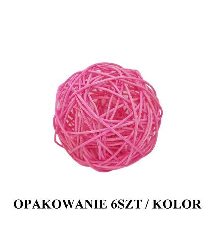 KULA RATTAN RÓŻOWY TX40690 10CM