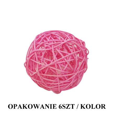 KULA RATTAN RÓŻOWY TX40690 12CM