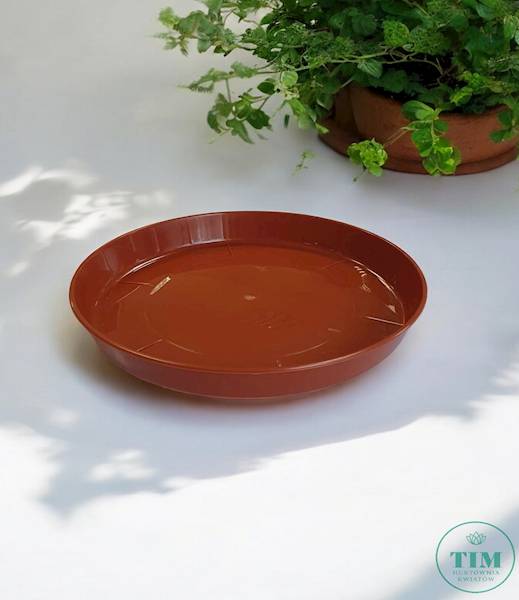 PODSTAWEK PLASTIKOWY 19CM TERAKOTA
