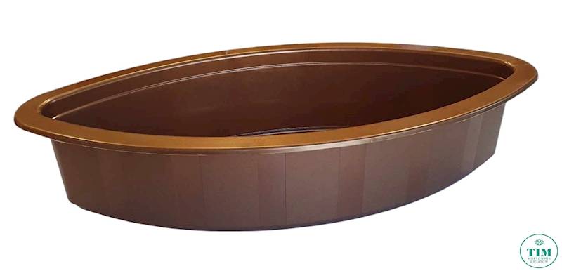 DONICZKA PLASTIKOWA ELIPSA 33X15 MIEDZIANY