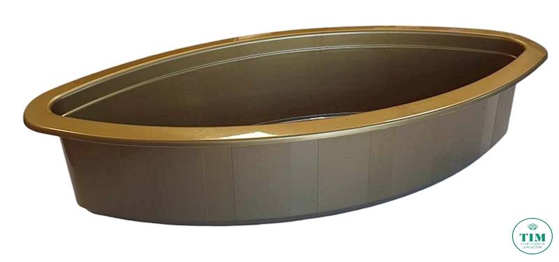 DONICZKA PLASTIKOWA ELIPSA 26X15 ZŁOTO