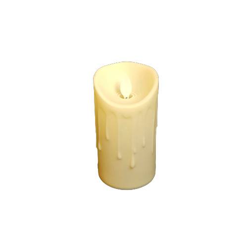 ŚWIECA LED Z RUCHOMYM PŁOMIENIEM FGC201 KREM 15CM