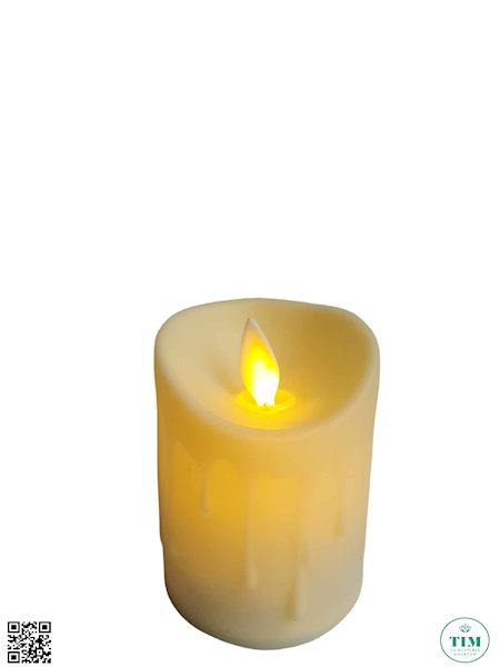 ŚWIECA LED Z RUCHOMYM PŁOMIENIEM FGC201 BIAŁY 8CM