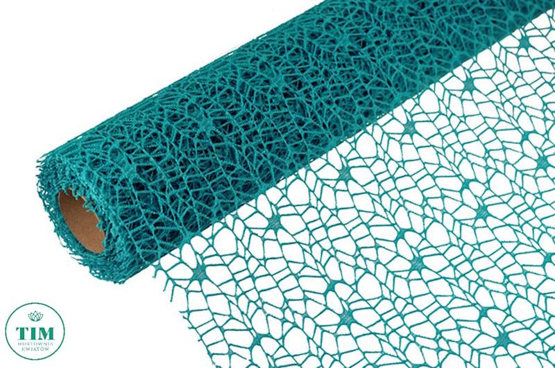SIATKA KORONKOWA STAR MESH50X5 TURKUSOWY