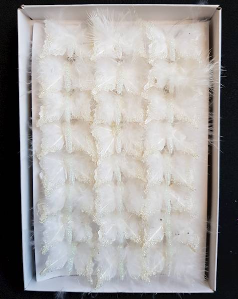 MOTYL OZDOBNY BROKAT X24 2829111 BIAŁY