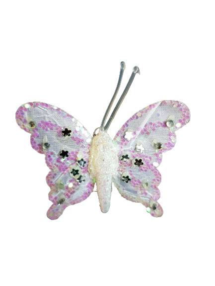 MOTYL OZDOBNY BROKAT X24 2816701 BIAŁY