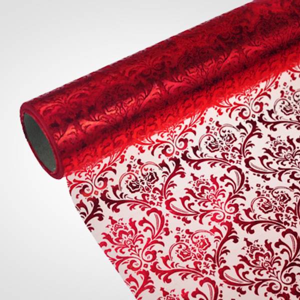 ORGANZA WZÓR METALLIC 39CMX9Y CZERWONY