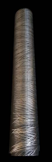ORGANZA WZÓR METALLIC 39CM X 9Y LODOWY SREBRNY