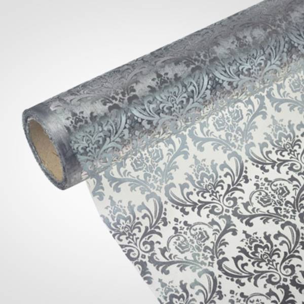 ORGANZA WZÓR METALLIC 39CMX9Y SREBRNY