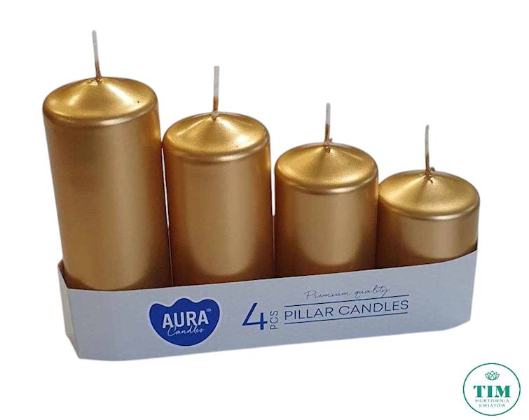 ŚWIECA KLUBOWA X4 SW504213 ZŁOTY METALIK