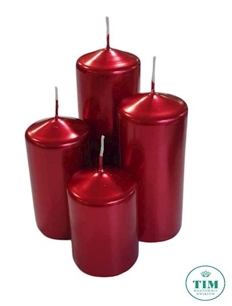 ŚWIECA KLUBOWA X4 SW504230 CZERWONY METALIK