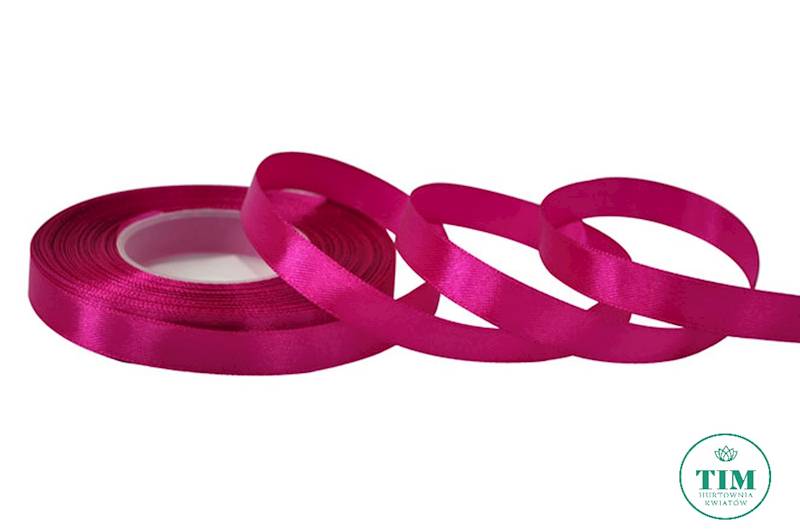 WSTĄŻKA SATYNOWA GŁADKA 1,2CMX35Y PURPUROWY