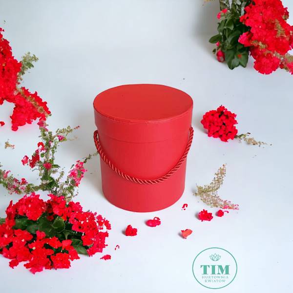 FLOWER BOX X1 GŁADKI CZERWONY