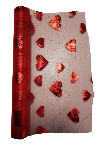 ORGANZA SERCA HY3510 36CMX5Y SERCA CZERWONY