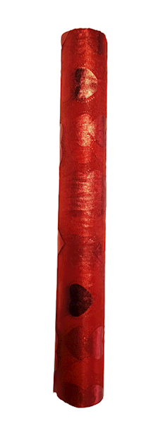 ORGANZA SERCA HY3510 36CMX5Y SERCA CZERWONY