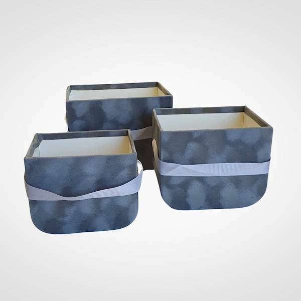 FLOWER BOX X3 W7334 WELUR SZARY