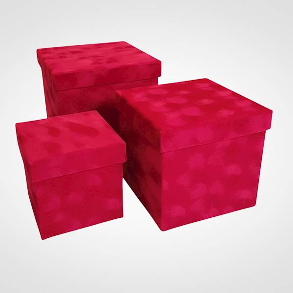 FLOWER BOX WELUR X3 W2406A WELUR CZERWONY