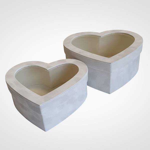 FLOWER BOX X2 W7759 WELUR SERCE KREMOWY