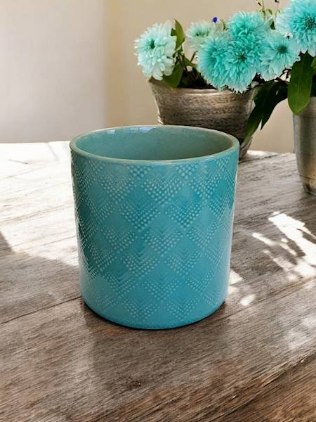 CYLINDER CERAMICZNY 0710323 TURKUSOWY 