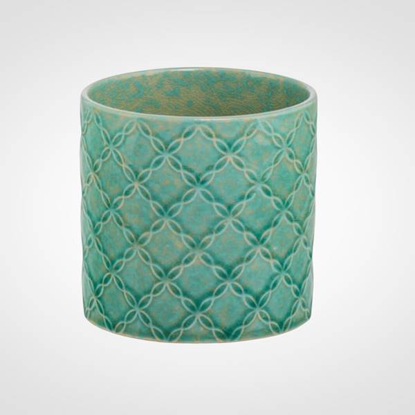 CYLINDER CERAMICZNY 0710313 TURKUSOWY 13CM