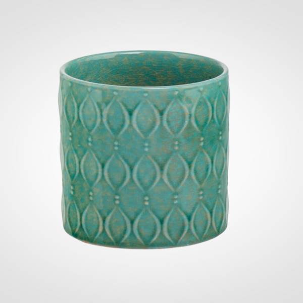 CYLINDER CERAMICZNY 0710313 TURKUSOWY 13CM