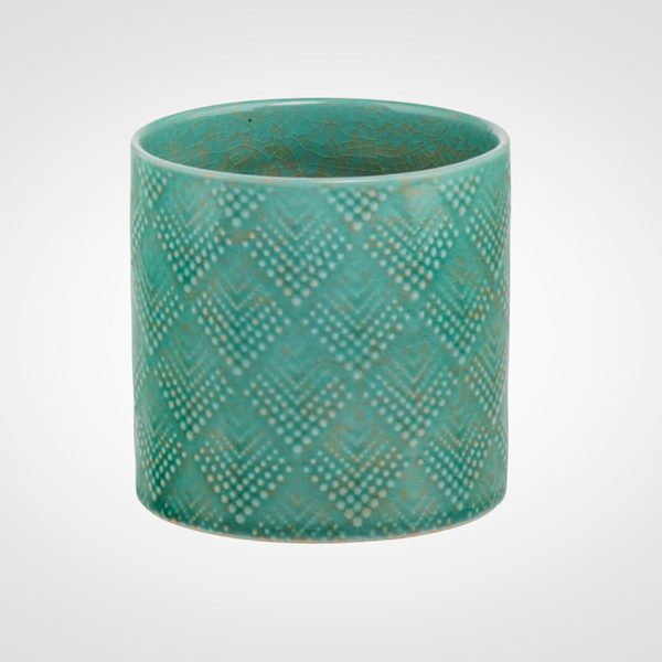 CYLINDER CERAMICZNY 0710313 TURKUSOWY 13CM