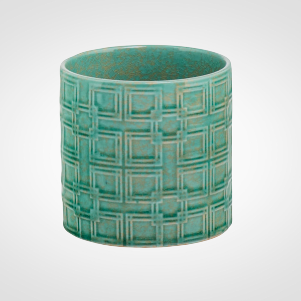 CYLINDER CERAMICZNY 0710313 TURKUSOWY 13CM