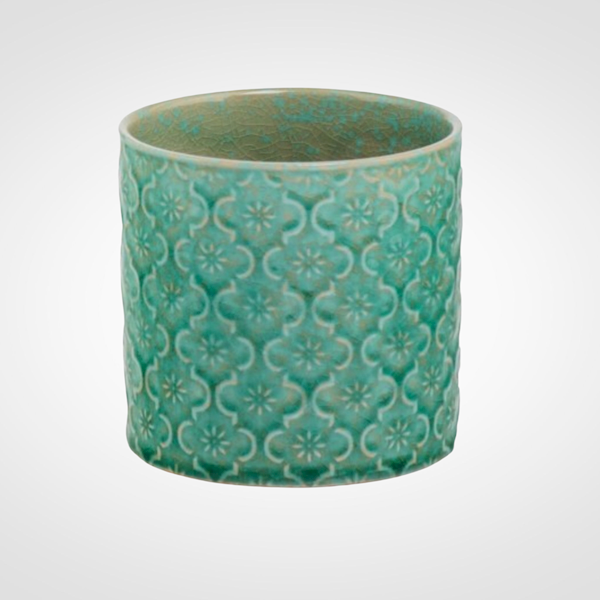 CYLINDER CERAMICZNY 0710313 TURKUSOWY 13CM