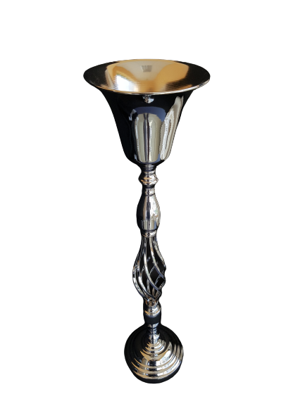 ŚWIECZNIK METAL KF3461S SREBRNY