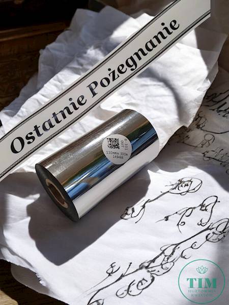 KALKA CZARNA DO DRUKAREK DO SZARF 110MM.X300MT.