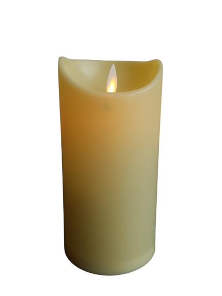 ŚWIECA LED Z RUCHOMYM PŁOMIENIEM WI2 KREMOWY 15CM