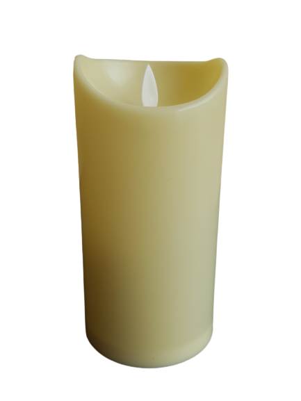 ŚWIECA LED Z RUCHOMYM PŁOMIENIEM WI2 KREMOWY 15CM