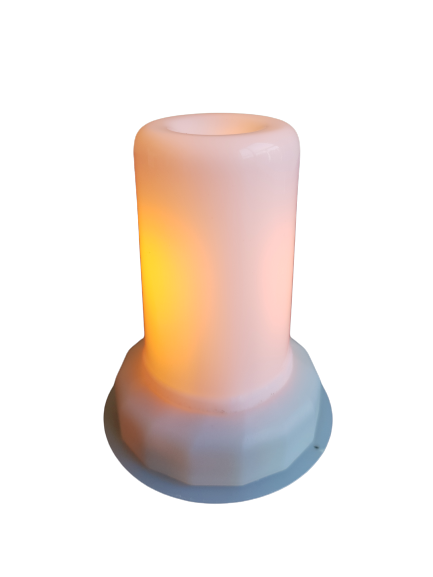 ŚWIECA LED Z RUCHOMYM PŁOMIENIEM HY001 BIAŁY 9,5CM