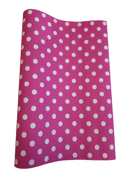 PAPIER KARBOWANY W KROPKI 50CM X 10MT